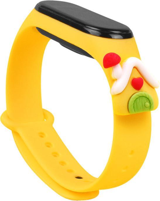 Image du produit Hurtel Bracelet de Noël pour Xiaomi Mi Band 4 / Mi Band 3 Bracelet de Noël en silicone Jaune (housse)