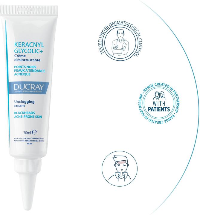 Actual product image Ducray KERACNYL GLYCOLIC+ Anti Blackhead Cream Cream (30 ml)