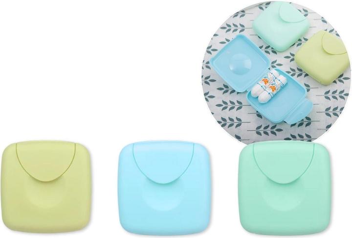 Actual product image Hermex 3er-Set Aufbewahrungsbox für Hygieneartikel Reisedose Pflasterdose Dose (Hygiene product)