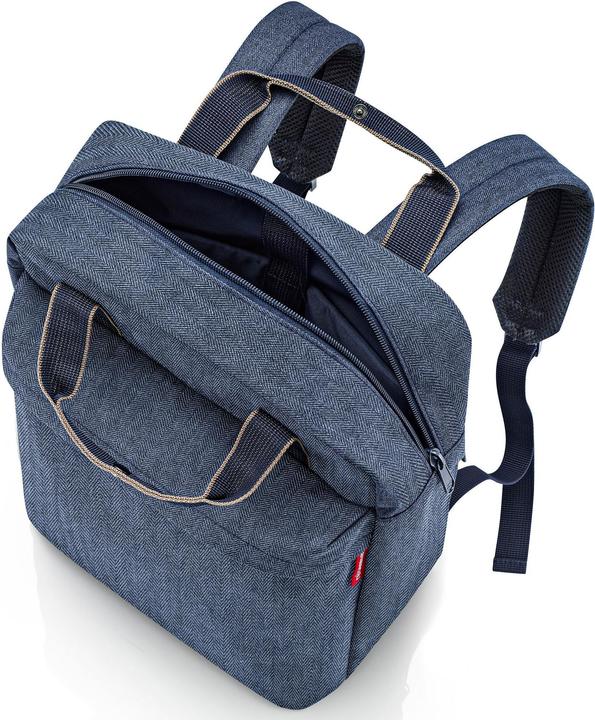 Actual product image reisenthel Backpack Allday M Herringbone Dark Blue (15 l)