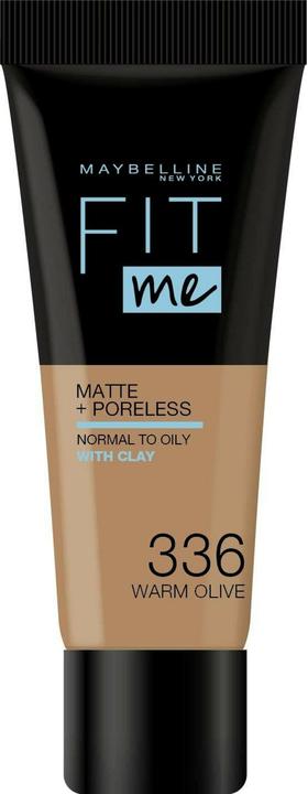 Actual product image Maybelline New York Fit Me! Matte and Poreless Liquid Foundation 336 Golden Olive 30ml (336 Golden Olive)