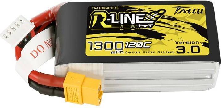 Produktbild Tattu Akumulator R-Line Version 3.0 1300mAh 14,8V 120C 4S1P XT60 (14.80 V, 1300 mAh)