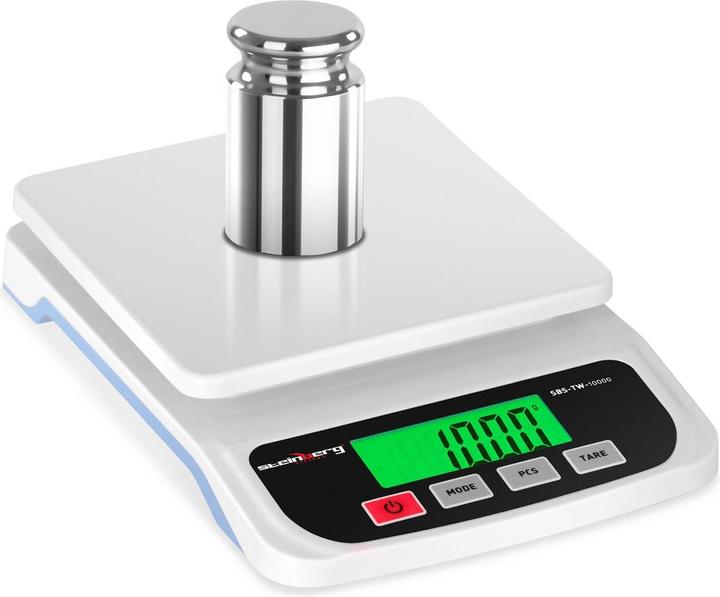 Produktbild Steinberg Tischwaage Digitalwaage Zählwaage Briefwaage 10 Kg / 1 G Lcd-Display Kg/ Ct/ Lb