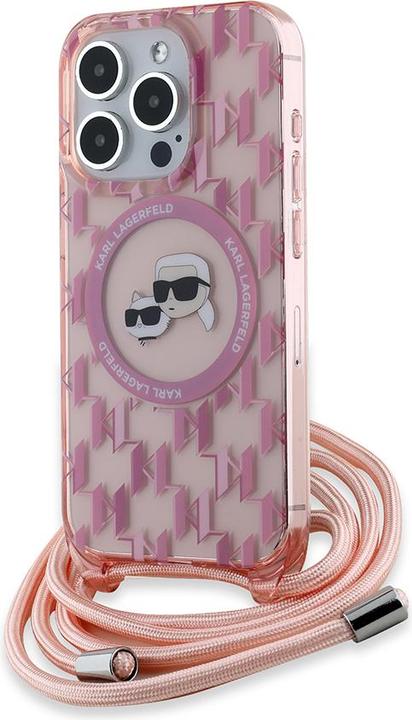 Produktbild Karl Lagerfeld KLHMP15XHCKCKLCP iPhone 15 Pro Max 6.7" różowy/pink hardcase IML Crossbody Monogram K (Apple iPhone 15 Pro Max)
