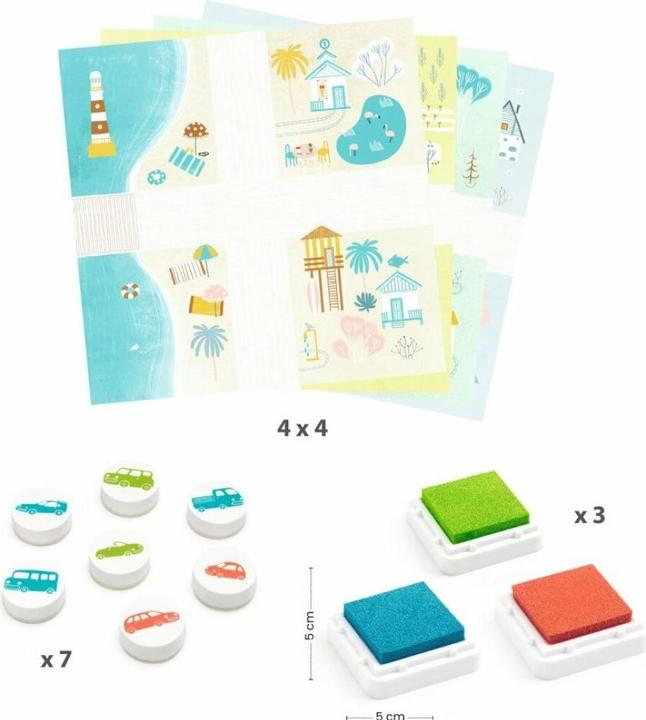 Image du produit Djeco Set de tampons Trafic