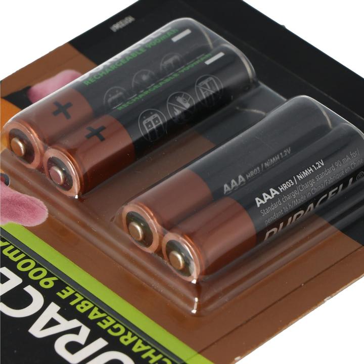 Produktbild Duracell Recharge Ultra AAA Akku NiMH Micro mit bis zu 850mAh bis 900mAh Kapazität, 4er