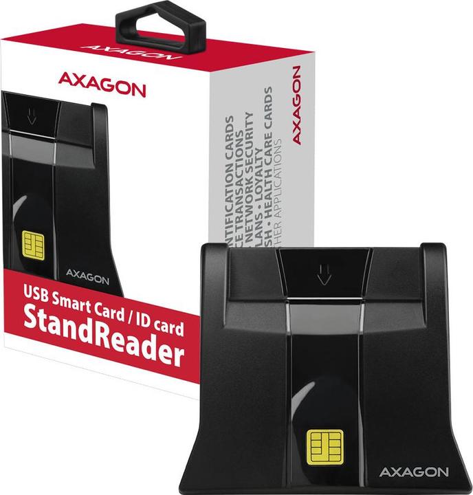 Actual product image Axagon CRE-SM4 USB Smart Card Reader - USB 2.0 (USB 2.0)