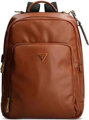 Productafbeelding Guess Scala, Synthetic Leather, Textile Backpack, Brown, For Men, 27.5 x 4