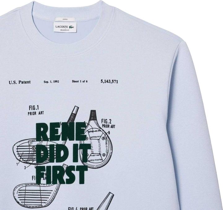 Actual product image Lacoste Unisex Adult Motif Pique Relaxed Fit Sweatshirt (XS)
