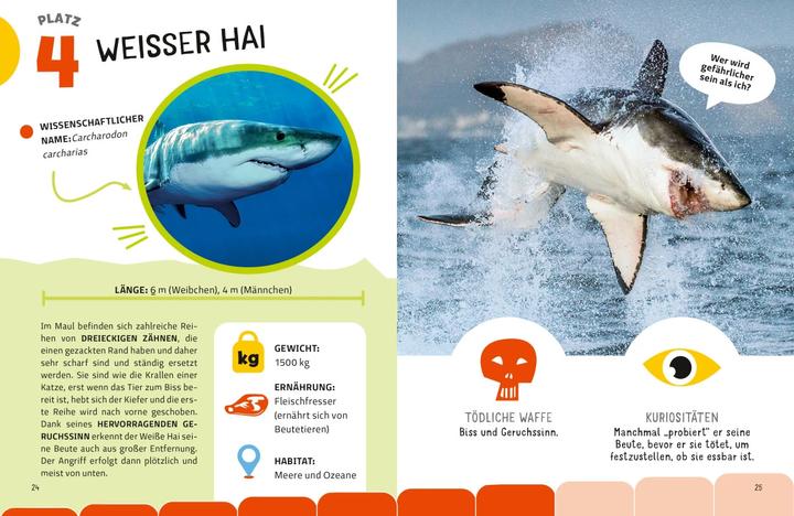 Produktbild National Geographic Die tödlichsten Tiere. Ein aufregendes Count-Down der gefährlichsten Tiere (Top Ten) (Deutsch, Massimo Miato, Cristina Banfi, 2024)
