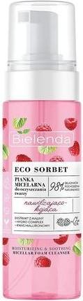 Actual product image Bielenda Eco Sorbet Moisturising And Soothing Micellar Foam For Facial Cleansing Raspberry 150Ml (Foam, 150 ml)