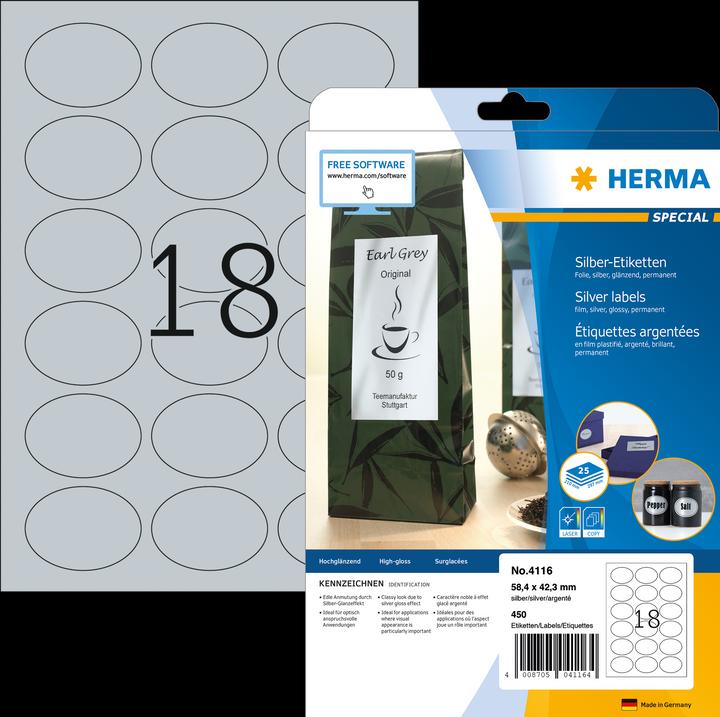 Produktbild HERMA Wetterfeste farbige Etiketten A4
