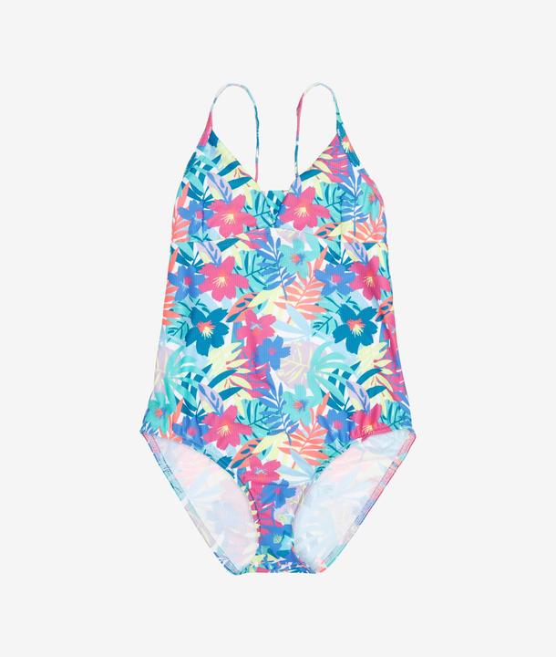 Image du produit Olaian Maillot de bain une pièce surf bretelles croisées Fille - 500 Caly vert