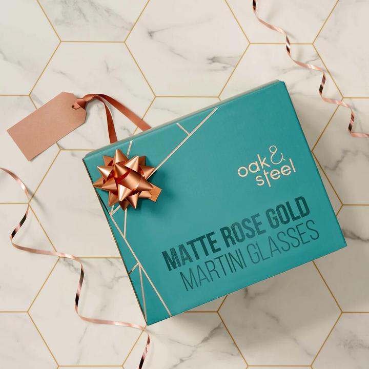 Actual product image Oak & Steel Steel rose gold matt (4.60 dl, 4 x, Martini glasses)