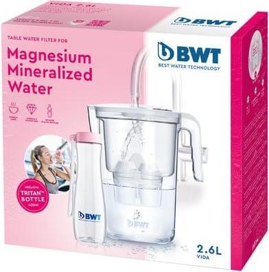 Actual product image BWT Vida 2.6 litre table water filter + drinking bottle