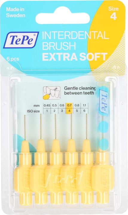 TePe Interdental Brush 0.7mm x-soft gelb (6 x, 0.70 mm)