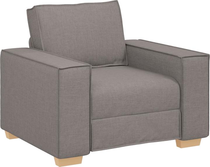 Produktbild VidaXL 3-teiliges Sofaset mit Kissen aus taupefarbenem Stoff (Ecksofa)