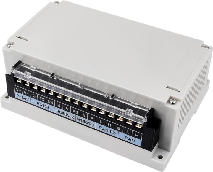 Actual product image WaveShare RS232 / RS485 / CAN board and housing for Raspberry Pi 5 / 4B