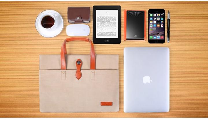 Actual product image Cartinoe Laptop / Macbook handbag 13 inch brown