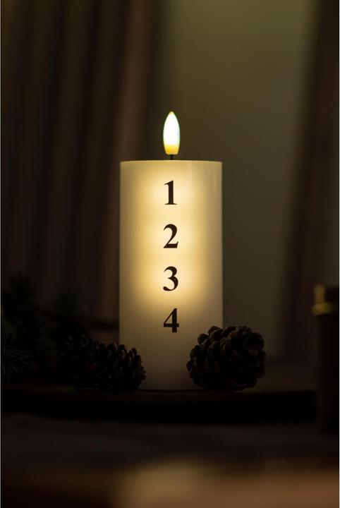 Actual product image Sirius LED candle Silent Advent, 7 cm x 150 mm, White (1 x)