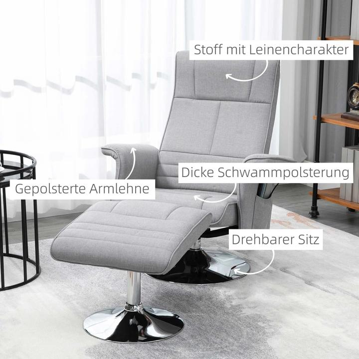 Actual product image Homcom Massage chair with ottoman