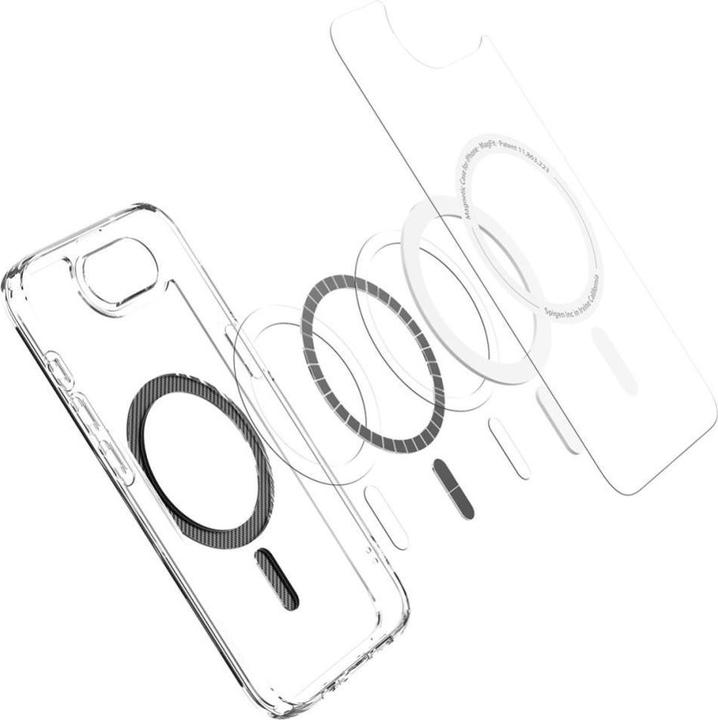 Actual product image Spigen Ultra Hybrid MagFit Kunststoff Back Cover Durchsichtig/Schwarz Apple iPhone 16e (Apple iPhone 16e)