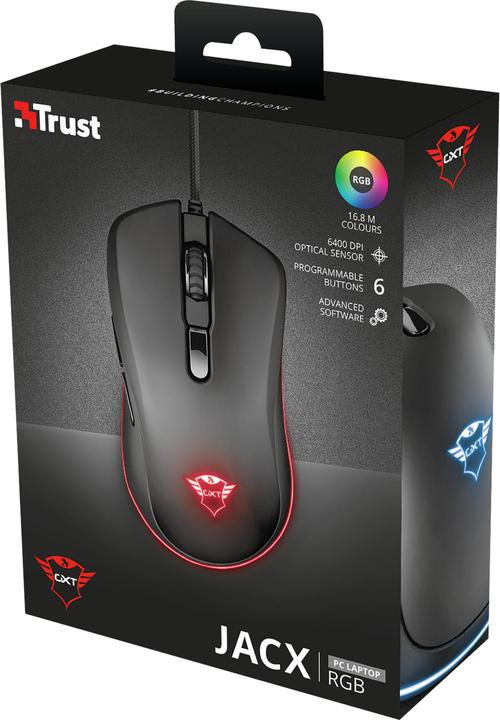 Produktbild Trust GXT 930 Jacx Maus rechts USB Typ-A Optisch 6400 DPI (Kabelgebunden)