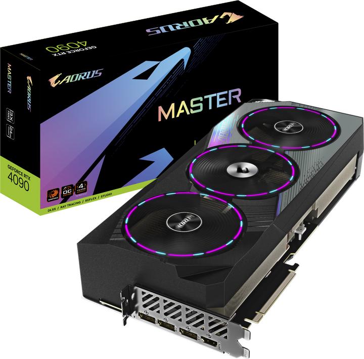 Actual product image Gigabyte GIGA VGA 24GB RTX4090 AORUS MASTER 24G 3xDP/3xHDMI AORUS GeForce RTX 4090 MASTER 24G (24 GB)