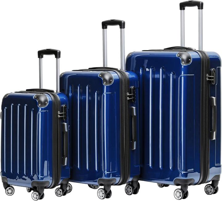 Beibye 3-tlg. Hartschalenkoffer-Set (Handgepäck (bis 50l), M (50 - 90l), L (90 - 115l))