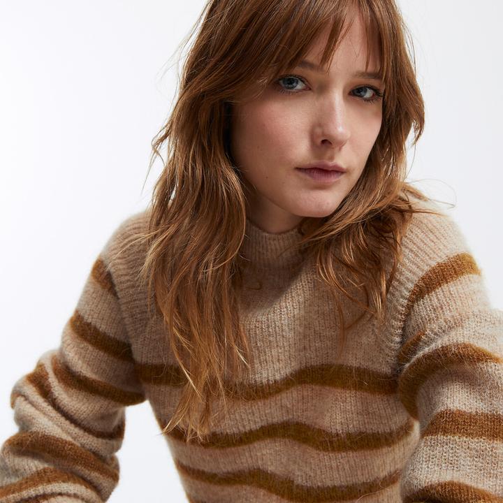 Produktbild La Redoute Collections Streifenpullover Signature ARISTIDE mit Alpakawolle (M)