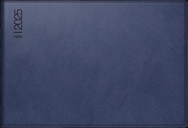 Rido Taschenkalender Septimus 15,2x10,2cm 1 Woche/2 Seiten Kunststoff dunkelblau 2025 (15 x 10 cm)