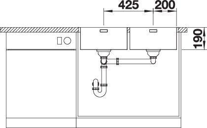 Produktbild Blanco Andano 400/400-IF/A (Aufsatzspülbecken, 86.50 cm, 50 cm)