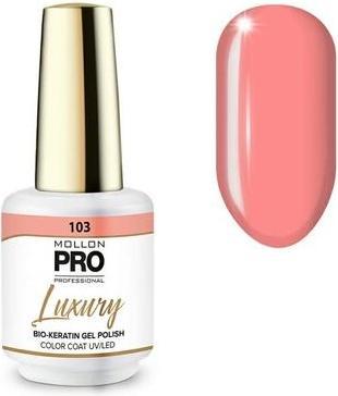 Immagine prodotto Mollon Pro Luxurious Gel Nail Polish 103 Beach Daiquiri 8ml (103 Daiquiri della spiaggia, Smalto per unghie effetto gel)