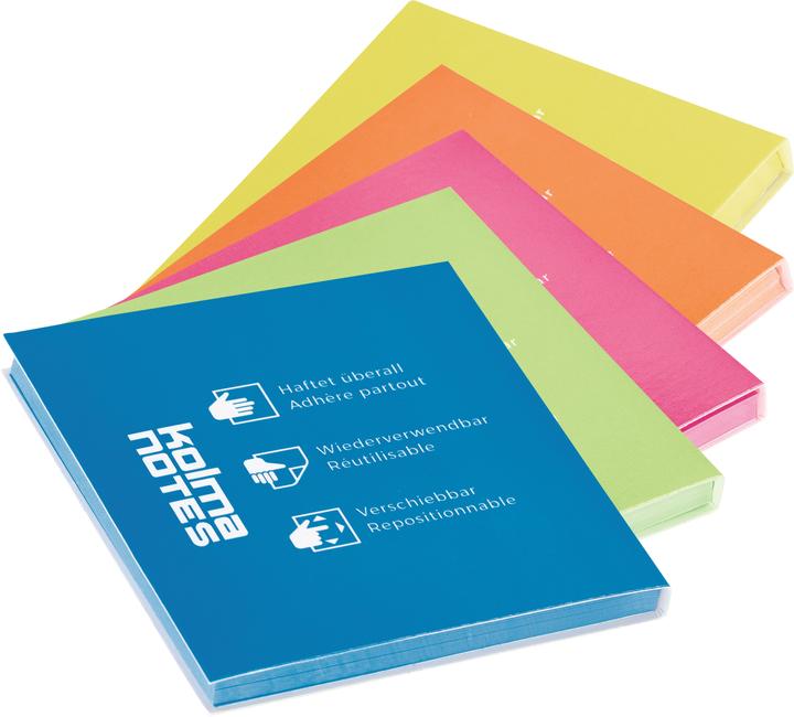 Actual product image Kolma Sticky notes Notes 76 x 76 mm static cling assorted (76 x 76 mm)