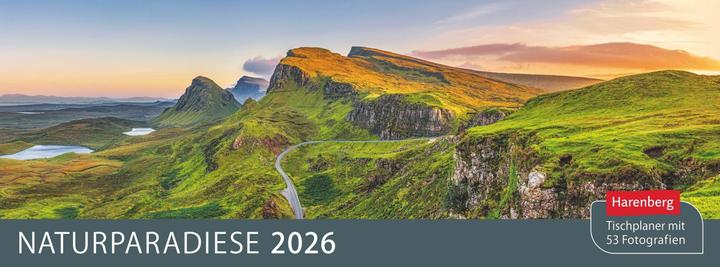 Produktbild Harenberg Naturparadiese Premium-Tischplaner 2026 - Wochenkalender mit 53 Fotografien (Harter Einband, Deutsch)