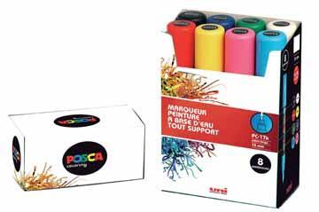 Actual product image Posca Marker PC-17K rectangular tip (Multicoloured, 15 mm, 8 x)