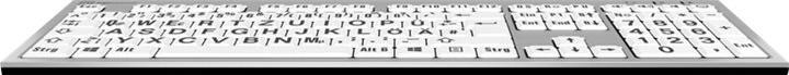Actual product image Logickeyboard LKB-LPRNTBW-AJPU-EN USB QWERTY German Multi Keyboard (DE, Cable)