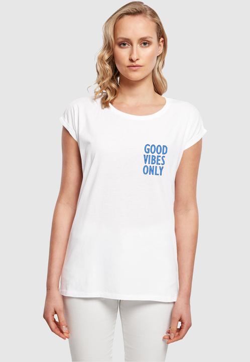 Produktbild Merchcode Ladies Good Vibes Only Extended Shoulder Tee - 118097 (XL)