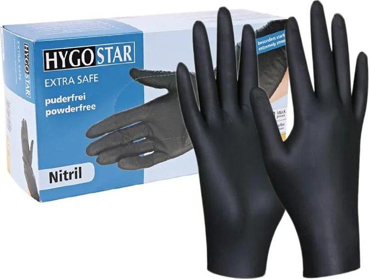 Hygostar Disposable gloves nitrile black size L