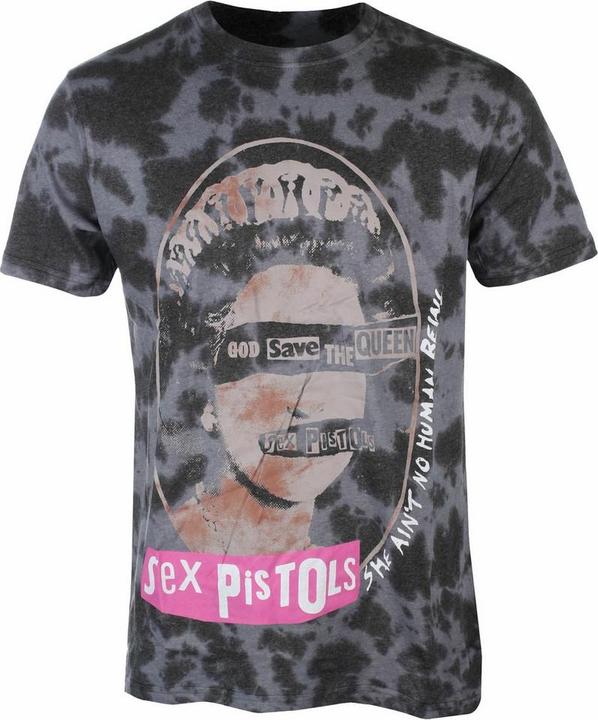 Sex Pistols Unisex Adult God Save The Queen Dip Dye T-Shirt (L)
