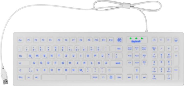 Produktbild KeySonic Tastatur Full Size Hygiene Industrietastatur für Windows® (DE, Kabelgebunden)