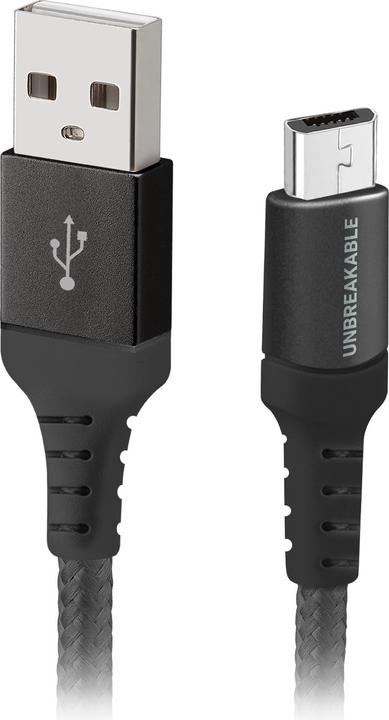 Actual product image SBS Metal USB 2.0 Micro USB cable - Unbreakable Collection (1 m, USB 2.0)