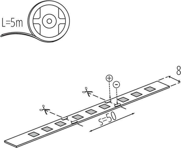 Actual product image Kanlux LED strip STRIP L60 1m = 11W 33303 (Neutral White, 500 cm, Indoor)