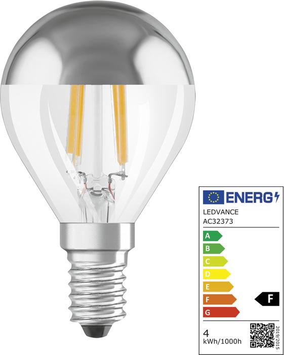 Produktbild Osram Led Retrofit Classic P Mirror (E14, 4 W, 350 lm, 1 x, F)