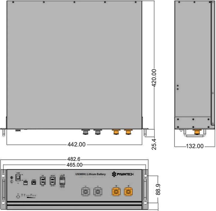 Image du produit Pylontech US3000C (48 V, 74 Ah)