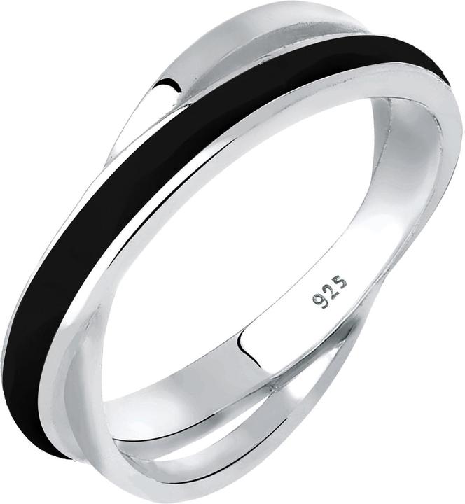 Elli Wickelring mit Emaille Schwarz
