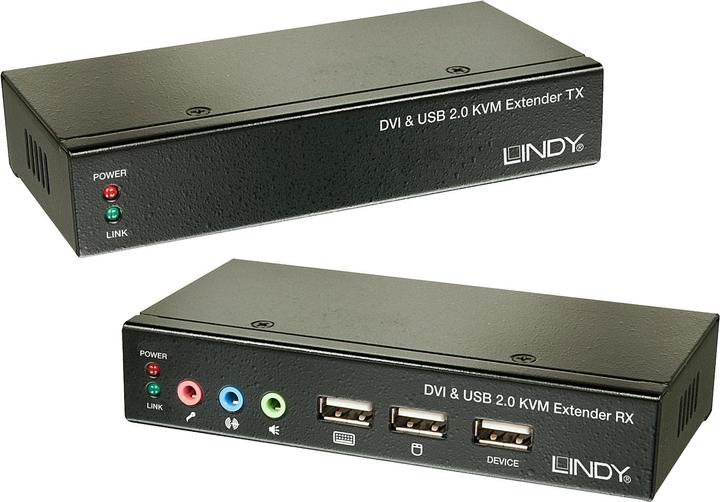 Actual product image Lindy Cat.6 KVM Extender Classic DVI USB