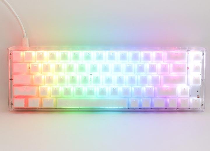 Actual product image Ducky One 3 Aura White SF Gaming Keyboard, RGB LED - MX-Silent-Red (DE, Cable)