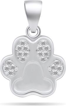 Produktbild Brilio Silver - Playful silver pendant with zircons Paw PT63W