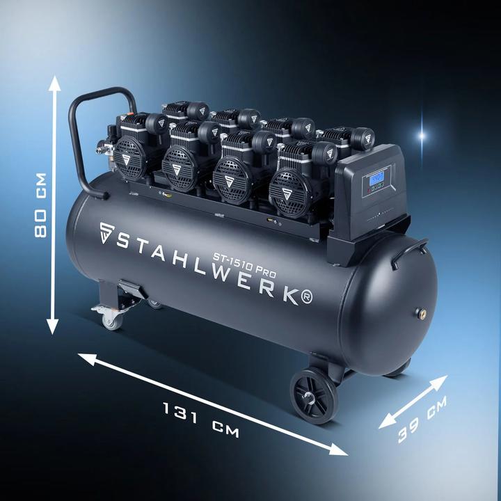 Produktbild Stahlwerk Kompressor 10 bar 8,6 PS 6,4 kW 840 l/min 150 l Druckluftkompressor (10 Bar, 150 l)